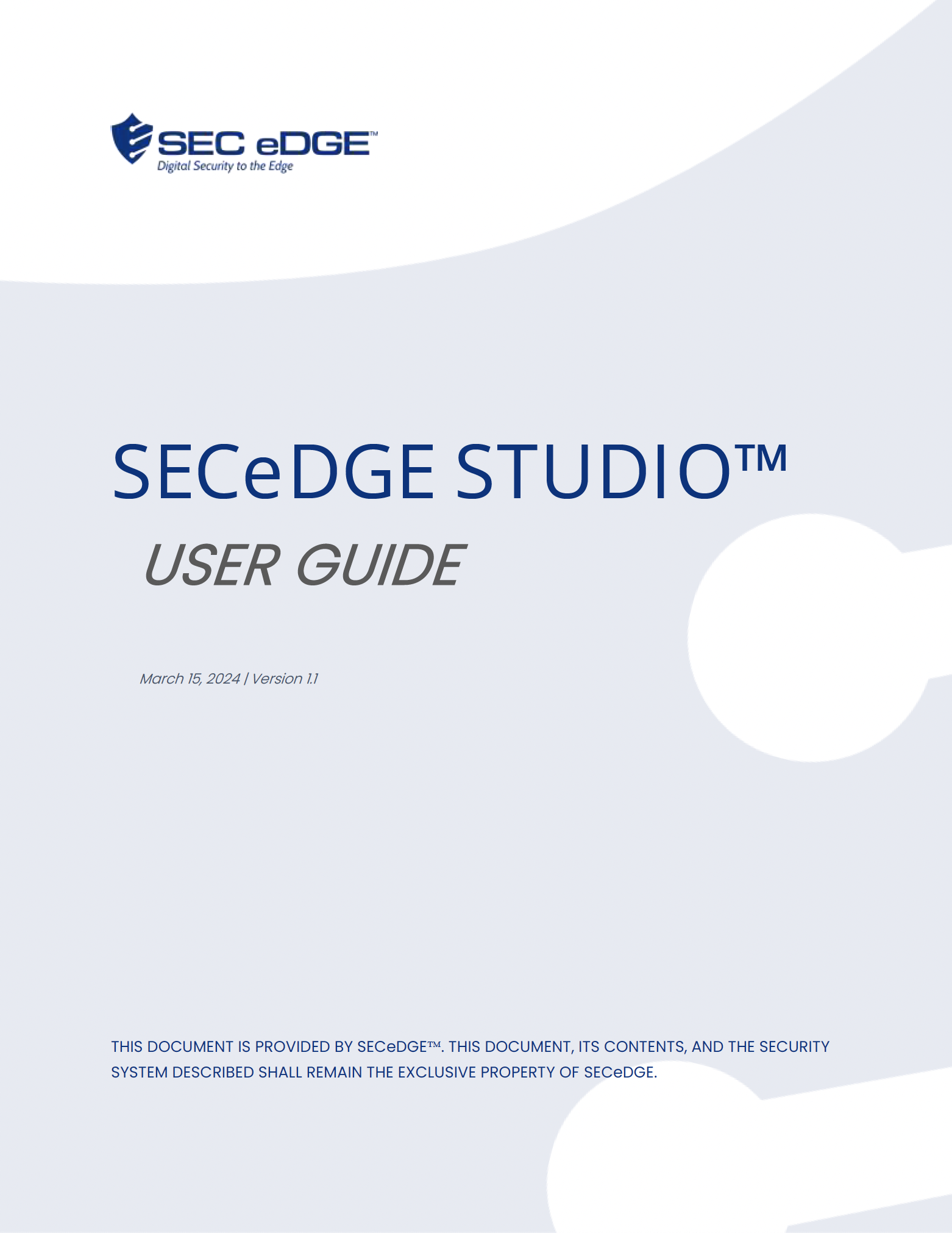 SecEdge Studio™ – User Guide
