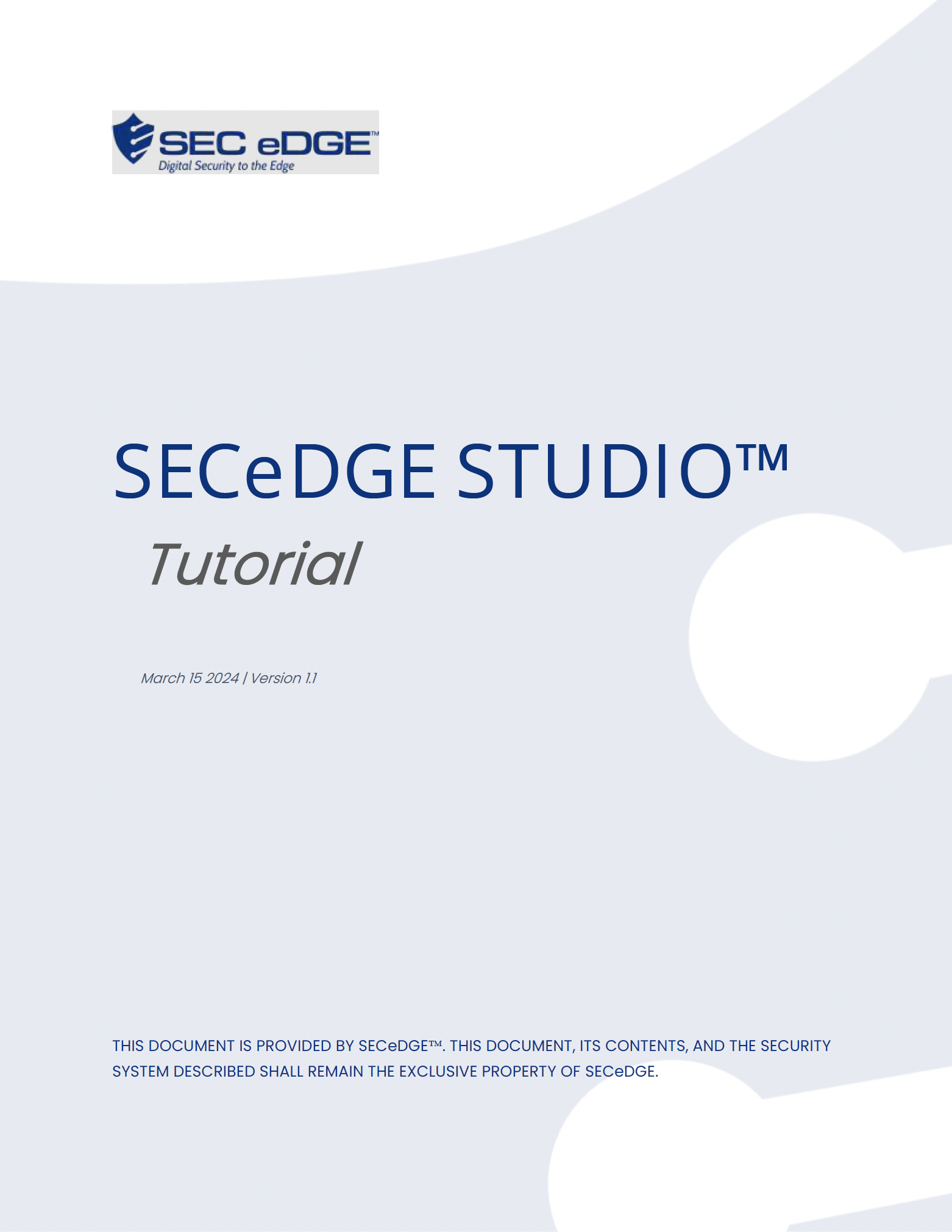 SecEdge Studio™ – Tutorial